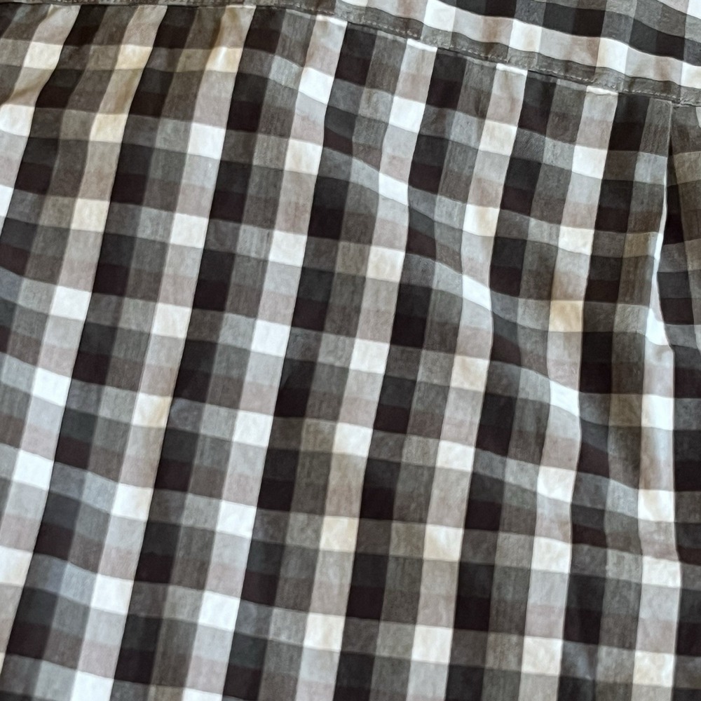 TODD SNYDER melange yarns Gingham Check Button Down Shirt Size 16 32/33 - Picture 9 of 10